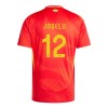 Maglia ufficiale Spagna Joselu 12 Casa Euro 2024 per Uomo